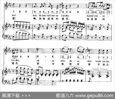 Ha，Treuloser（嘿，负心人）（中外文对照、正谱+简谱）|贝多芬曲、周文楠译配