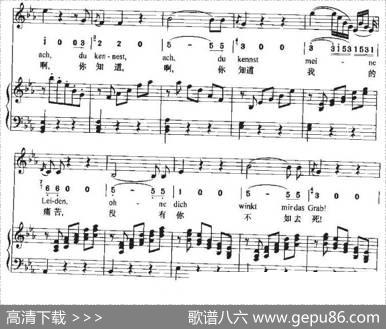 Ha，Treuloser（嘿，负心人）（中外文对照、正谱+简谱）|贝多芬曲、周文楠译配