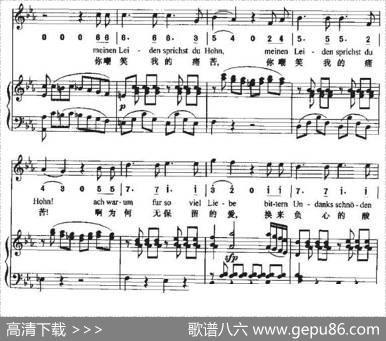 Ha，Treuloser（嘿，负心人）（中外文对照、正谱+简谱）|贝多芬曲、周文楠译配