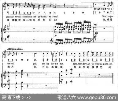 Ha，Treuloser（嘿，负心人）（中外文对照、正谱+简谱）|贝多芬曲、周文楠译配