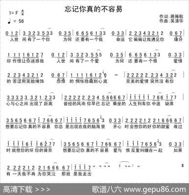 忘记你真的不容易（蒋雁航词吴清华曲） - 蒋雁航|吴清华