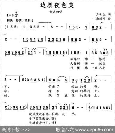 边寨夜色美 - 卢云生|龚耀年