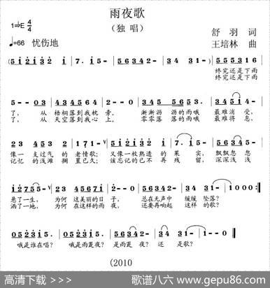 雨夜歌 - 舒羽|王培林