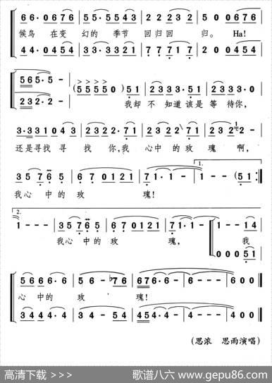 寻找心中的玫瑰 - 汪国真|颂今