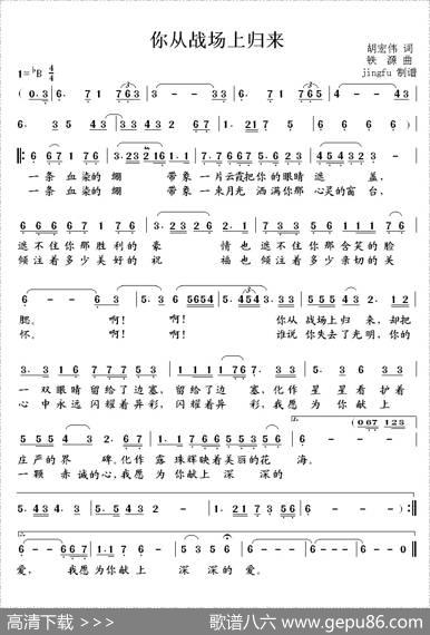 你从战场上归来 - 胡宏伟|铁源