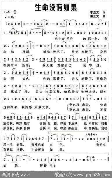 生命没有如果 - 李正文|谭正文