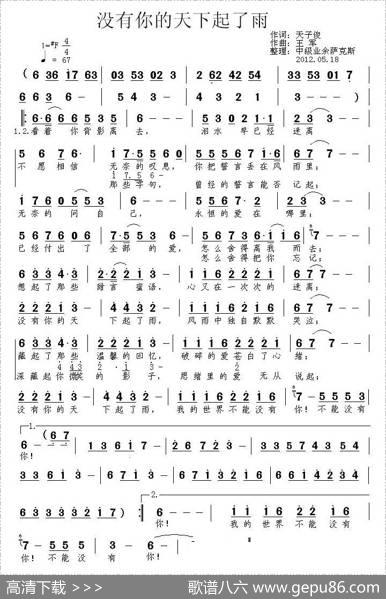 没有你的天下起了雨 - 天子俊|王军