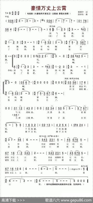 豪情万丈上云霄（电视剧《大唐儒将开漳圣王》主题曲） - 林继中|徐沛东