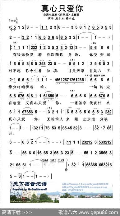 真心只爱你（电视剧《世间路》主题曲）