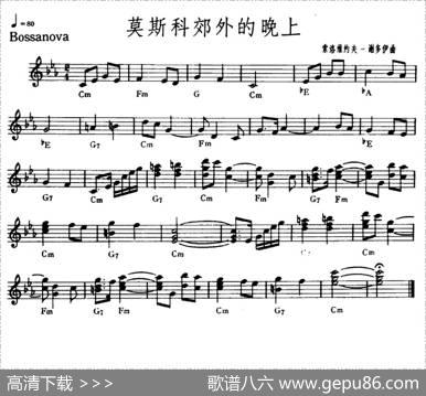 莫斯科郊外的晚上