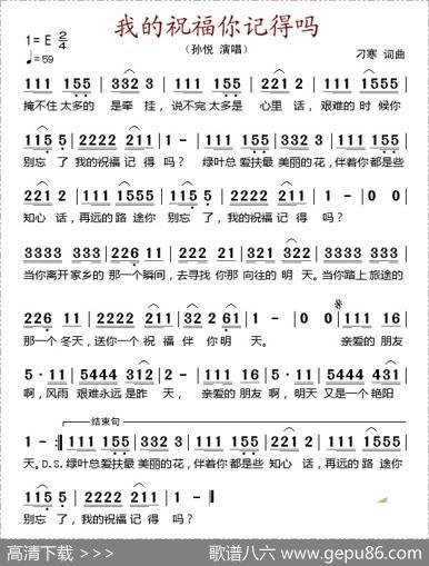 我的祝福你记得吗 - 刁寒|刁寒