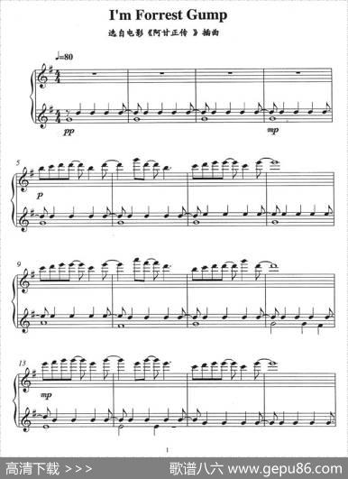 I'mForrestGump（电影《阿甘正传》主题曲）