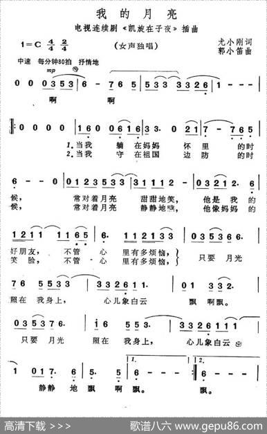我的月亮（电视连续剧《凯旋在子夜》插曲） - 尤小刚|郭小笛
