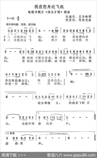 我在您身边飞起（电视专题片《沫水乡情》插曲） - 陈德忠|徐景新