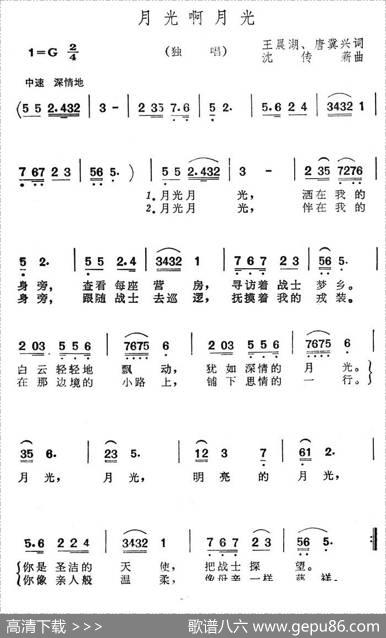 月光啊月光（电视音乐报道剧《血染的风采》插曲） - 王晨湖、唐冀兴|沈传薪