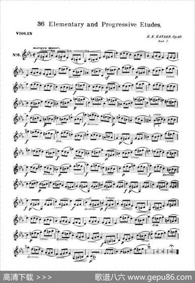 开塞（KAYSER36首小提琴练习曲之6）