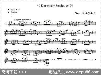 40首小提琴初级技巧练习曲之二|弗朗茨·沃尔法特