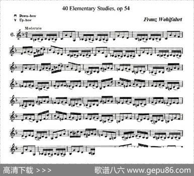 40首小提琴初级技巧练习曲之六|弗朗茨·沃尔法特