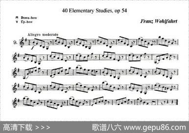 40首小提琴初级技巧练习曲之九|弗朗茨·沃尔法特