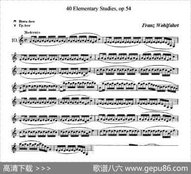40首小提琴初级技巧练习曲之十|弗朗茨·沃尔法特