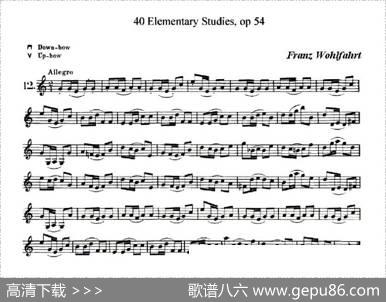 40首小提琴初级技巧练习曲之12|弗朗茨·沃尔法特