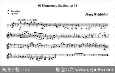 40首小提琴初级技巧练习曲之20|弗朗茨·沃尔法特