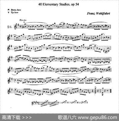 40首小提琴初级技巧练习曲之24|弗朗茨·沃尔法特