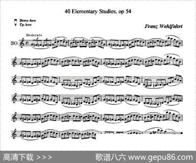 40首小提琴初级技巧练习曲之30|弗朗茨·沃尔法特