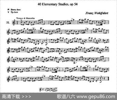 40首小提琴初级技巧练习曲之31|弗朗茨·沃尔法特