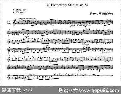 40首小提琴初级技巧练习曲之32|弗朗茨·沃尔法特
