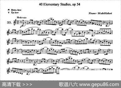 40首小提琴初级技巧练习曲之33|弗朗茨·沃尔法特