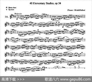 40首小提琴初级技巧练习曲之34|弗朗茨·沃尔法特