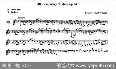 40首小提琴初级技巧练习曲之35|弗朗茨·沃尔法特
