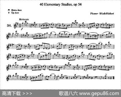 40首小提琴初级技巧练习曲之36|弗朗茨·沃尔法特