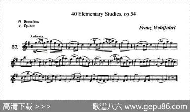 40首小提琴初级技巧练习曲之37|弗朗茨·沃尔法特