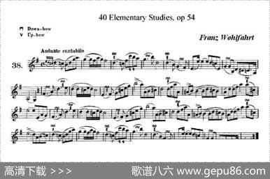 40首小提琴初级技巧练习曲之38|弗朗茨·沃尔法特