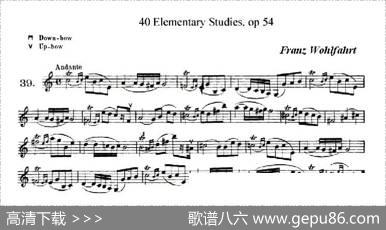 40首小提琴初级技巧练习曲之39|弗朗茨·沃尔法特