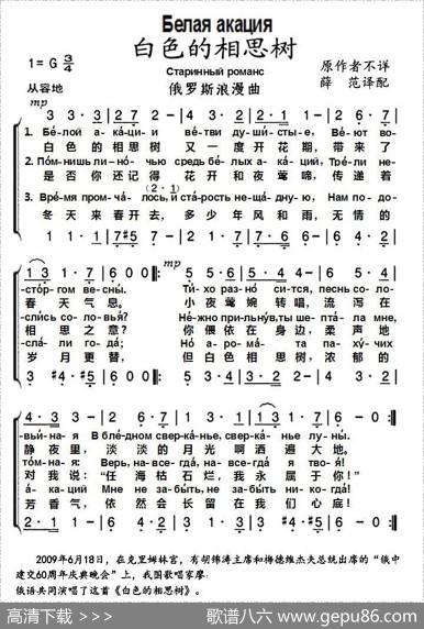 [俄]白色的相思树