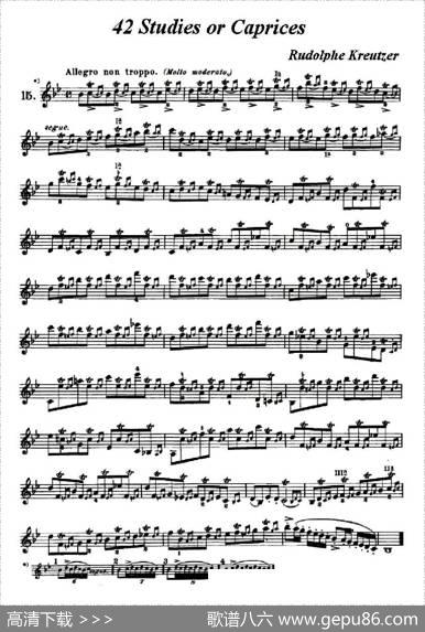 42首练习曲或隨想曲之15|克莱采尔
