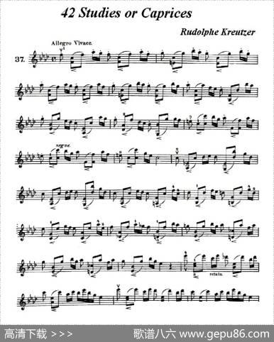 42首练习曲或隨想曲之37|克莱采尔
