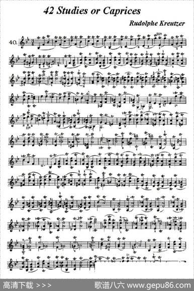 42首练习曲或隨想曲之40|克莱采尔