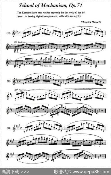 SchoolofMechanism,Op.74（小提琴技巧练习35——46）|丹克拉