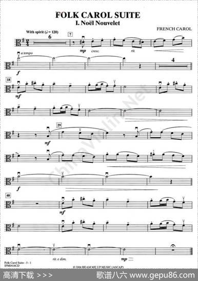 folkcarolsuitei.noelnouvelet（中提琴、小提琴谱）