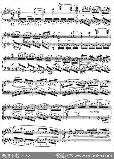 肖邦钢琴练习曲，Op.10之四|肖邦