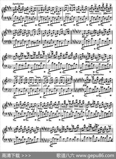 肖邦钢琴练习曲，Op.10之十|肖邦