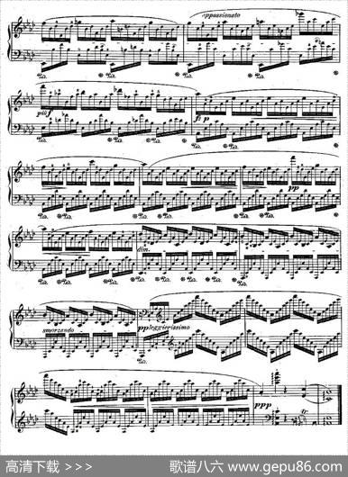 肖邦钢琴练习曲，Op.25之一|肖邦