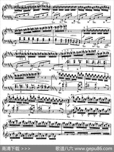 肖邦钢琴练习曲，Op.25之六|肖邦