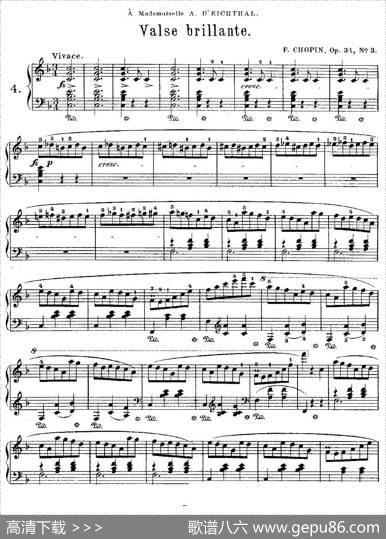 valsebrillante，Op.34,No.3|肖邦