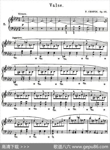valse，Op.42|肖邦