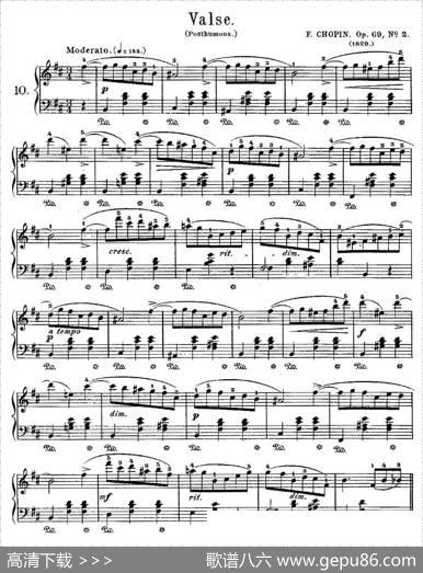 valse，Op.69,No.2|肖邦